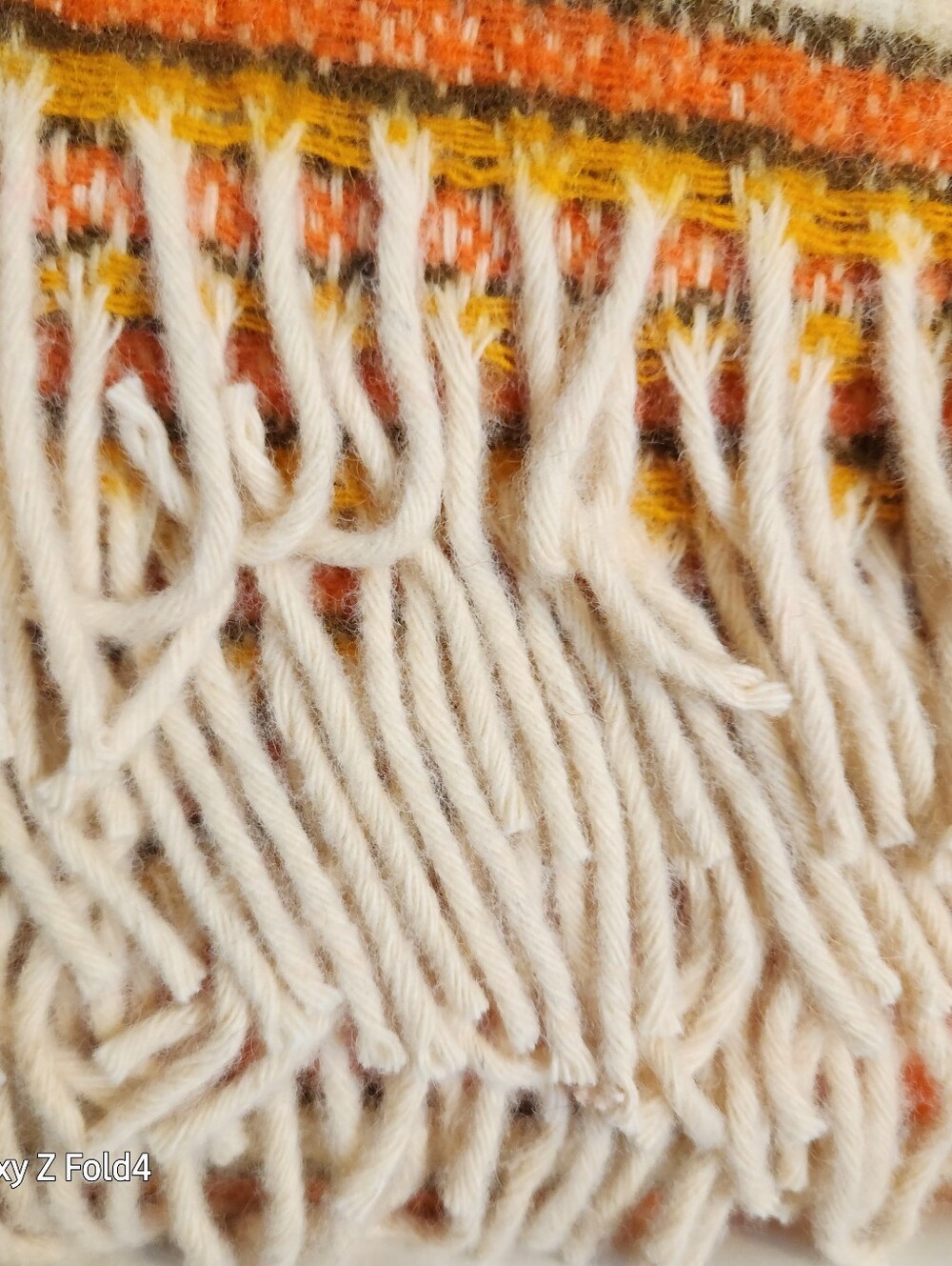 Handwoven Orange & Yellow Decorative Throw Blanket/ Faribo - Picture 5 of 16